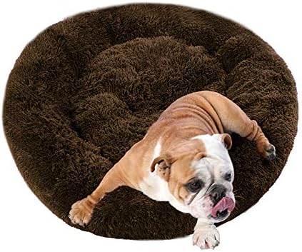 Plush Calming Donut Dog Bed for Small to Medium Dogs, 28 Inch Round Pet Bed - Image 4