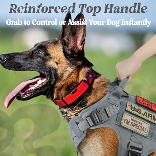 rabbitgoo Tactical Dog Harness for Medium, Heavy Duty Military No Pull Vest - Image 5