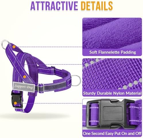 Lukovee No Pull Dog Harness and Leash Set, Soft Padded - Image 4