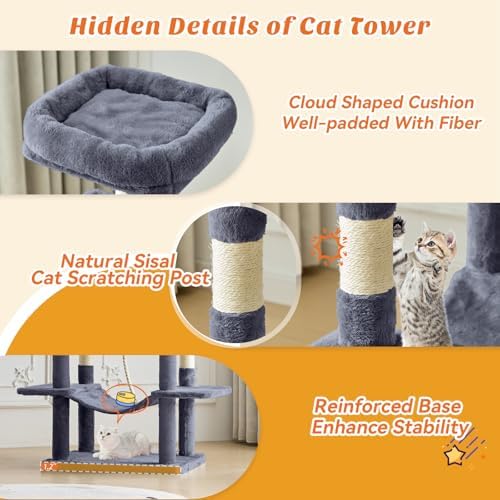 DUMOS 66 Inch Large Cat Tree Tower - Image 4
