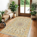 Washable 3x5 Indoor Rug Soft Ultra-Thin Oriental Traditional Distressed Rug by NYZEL