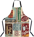 Vintage Coffee Apron Adjustable Neck Bib Apron by Unknown