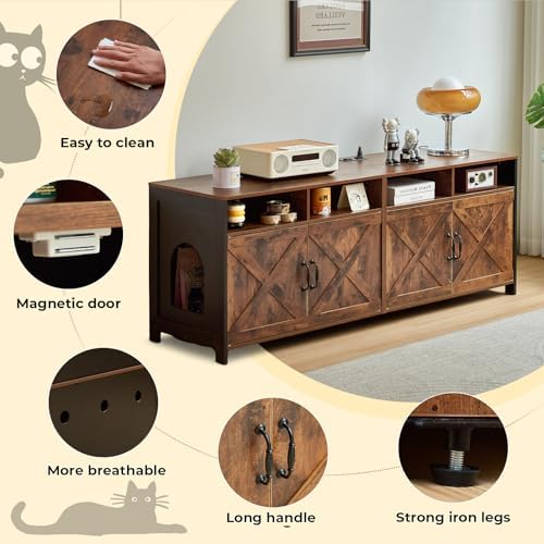 Double Cat Litter Box Enclosure - Image 6