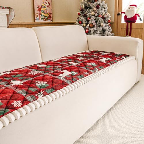 Christmas Couch Cover, Christmas Plush Sofa Cover for Dog Pet 1PC by PJLZJFBY