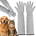 2 Pcs Cat Gloves Bite Proof, 17.7 Inch Extra-Long Durable Bite Resistant Gloves by Unknown