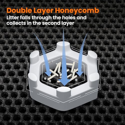 Extra Large Cat Litter Mat, Double Layer Honeycomb Design - Image 4