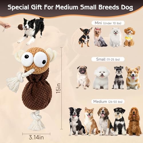 Yipetor Mosquito Squeaky Dog Toy, Cotton Rope Chew Toy - Image 6
