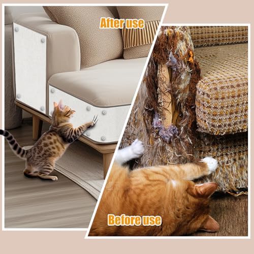 Cat Scratch Mat, 78.8"x15.9" Trimmable Self-Adhesive Cat Scratch Furniture - Image 3