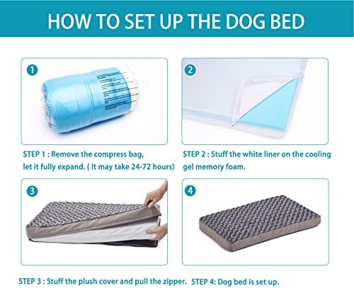 Orthopedic Memory Foam Bed for Large Dogs, Waterproof Cooling Pet Mats for Crate - Image 5