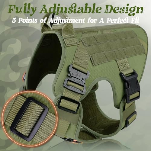 rabbitgoo Tactical Dog Harness for Medium, Heavy Duty Military No Pull Vest - Image 6