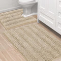 H.VERSAILTEX Bathroom Rug Sets 2 Piece Bath Mats Non Slip Thick Soft Chenille by HVERSAILTEX