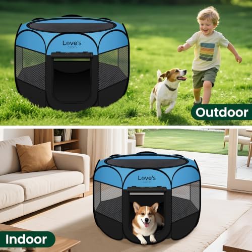 Love's cabin Pet Puppy Dog Playpen, Large Dog Tent Crates Cage Indoor/Outdoor - Image 6