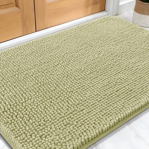 OLANLY Dog Door Mat for Muddy Paws 32x20, Super Absorbent Chenille Mud Mat by OLANLY