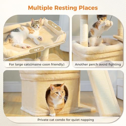 PEQULTI Cat Tree for Small Medium Cats - Image 2