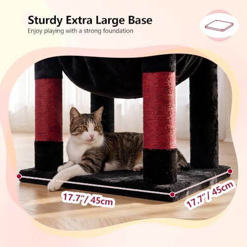 Heybly 53.1" Corner Cat Tree for Large Cats – Interactive Play HCT029BR - Image 6