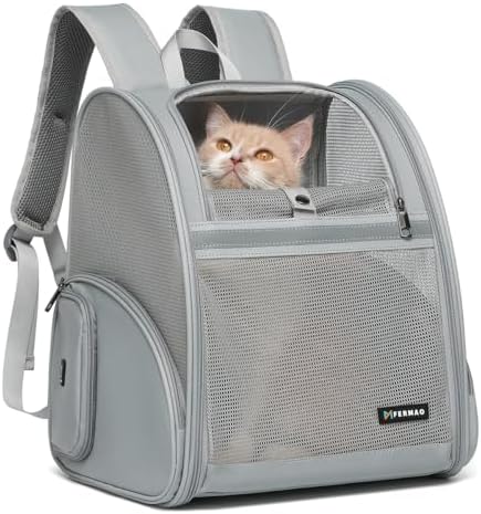 Cat Backpack Carrier for Small Dogs and Medium cat Puppy Kitten Bunny Pet by FERMAO