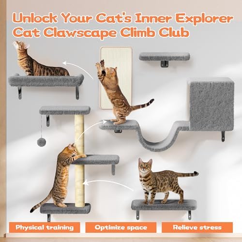 6-in-1 Wall Mounted Cat Climber Set - Image 3
