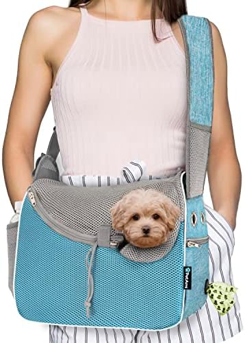 PetAmi Dog Sling Carrier for Small Dogs, Hands Free Crossbody Carrier by PetAmi