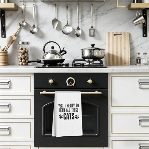 Cat Gifts, Cat Kitchen Towels, Yes I Really Do Need All These Cats - Image 5