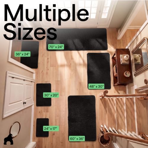 GORILLA GRIP SoakSTOPPER Dog Door Mat, Machine Wash and Dry, 70x24 Black - Image 2