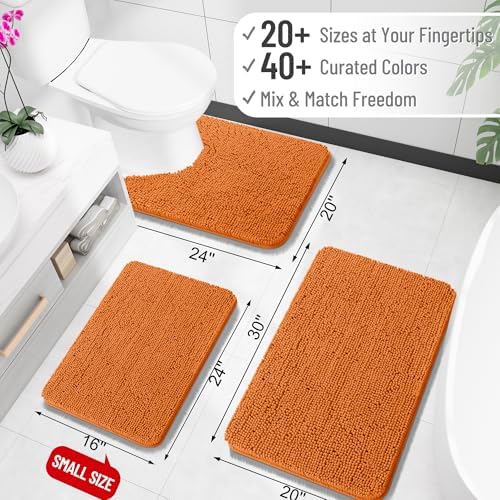 OLANLY Bathroom Runner Rugs 47x20, Extra Soft Absorbent Chenille Bath Rugs - Image 2