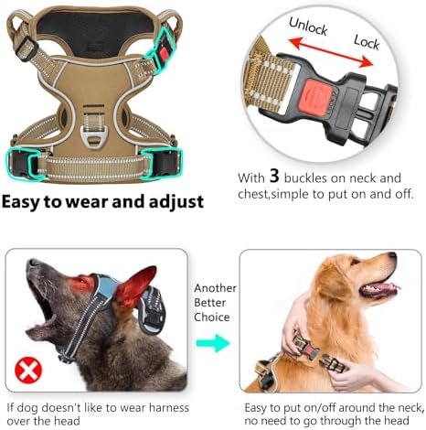 Timos Dog Harness for Large, Reflective No Pull Vest - Image 2