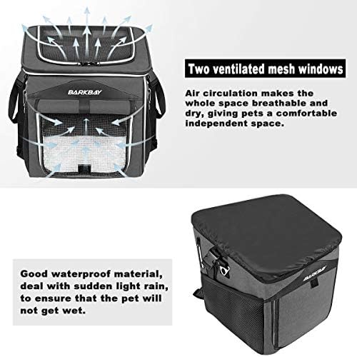 Dog Bike Basket Carrier, Expandable Foldable Soft-Sided Dog Carrier, 2 Open - Image 4