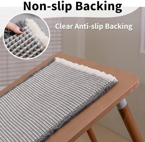 Waffle Bath Mat, Boho Bathroom Rugs Non Slip Washable - Image 5