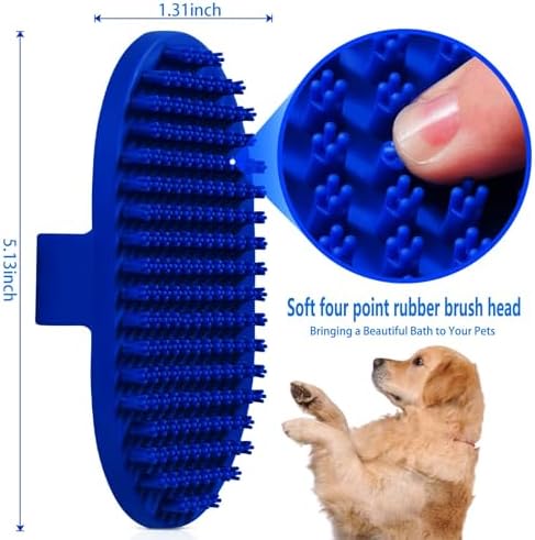 Dog bath brush, ROPO rubber massage pet shampoo brush, used - Image 3