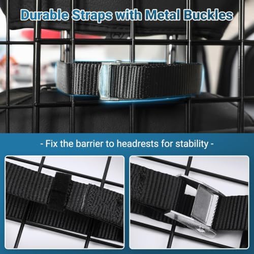 rabbitgoo Dog Car Barrier for SUV, Heavy-Duty Steel Wire Pet Gate - Image 5