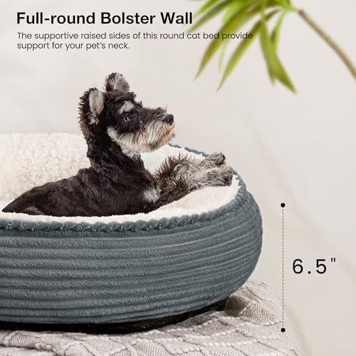 Love's cabin Round Donut Cat and Dog Cushion Bed, 24in Pet Bed - Image 5
