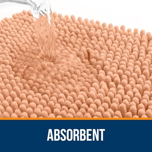 OLANLY Bathroom Runner Rugs 44x24, Extra Soft Absorbent Chenille Bath Rugs - Image 4