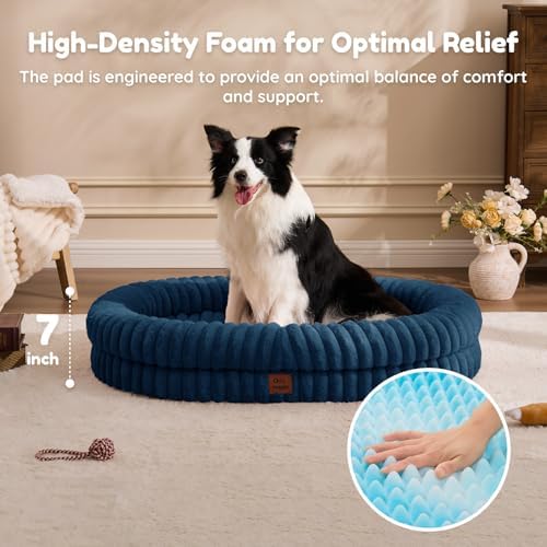 ChiXnuggle Orthopedic Dog Bed, Washable Cover, Faux Fur Bolster Pet Couch - Image 5