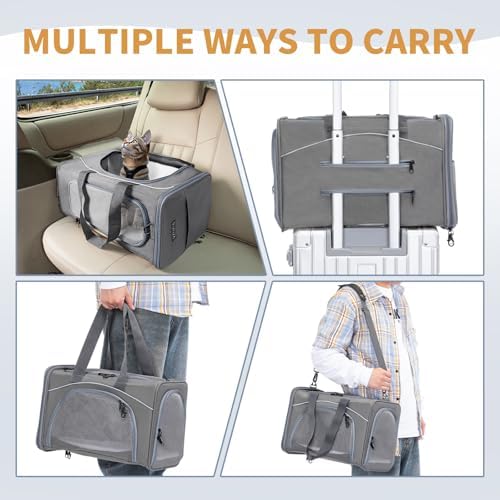 Petsfit Airline Cat Carrier for Small Cats, Two-Way Placement - Image 6