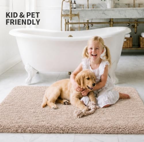 ILANGO Bathroom Rugs 48" × 24", Extra Soft Absorbent Microfiber Bath Rugs - Image 2