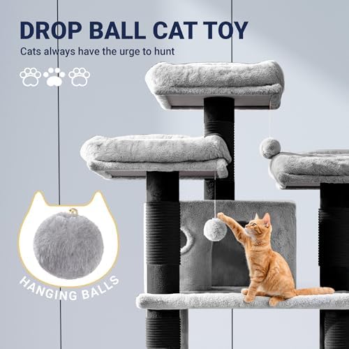Allewie 68 Inches Cat Tree/House and Towers - Image 3