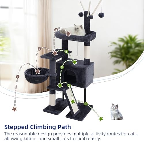 Gitelsnour Cat Tree Tower for Indoor Cats, Top Platform - Image 6