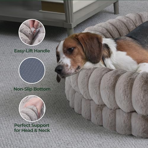 BALANCE Luxury Donut Dog Bed, 43 Inches Round Dog Beds Large Sized Dogs Washable - Image 6