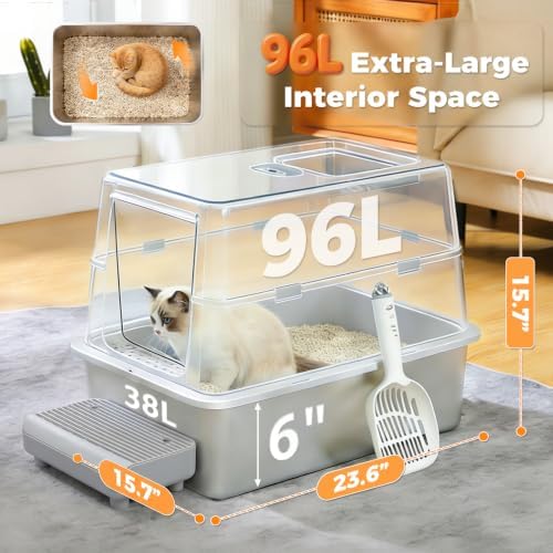 MUTTROS XL Stainless Steel Cat Litter Box - Image 2