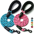 2 Pack Dog Leash, Heavy Duty Nylon Rope Pet Leashes by BOOMIBOO