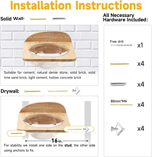 FUKUMARU Cat Wall Furniture Set, Transparent Capsule - Image 6