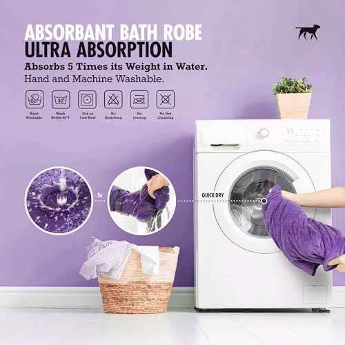 Tuff Pupper Fast Drying Dog Bath Robe | 800 GSM Plush Dog Towel - Image 6