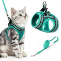 rabbitgoo Cat Harness and Leash Set, Step-in Soft Vest, Turquoise & Green by rabbitgoo
