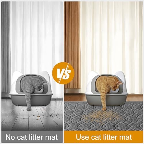 Cat Litter Box Mat, Litter Box Mat Scatter Control, Waterproof, Durable Large - Image 6