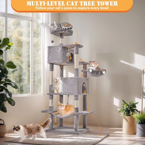 Sweetcrispy 66 Inch Cat Tree Tower - Image 2