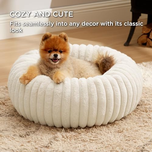 Bedsure ComfyFleece® Donut Small Dog Bed - Image 4