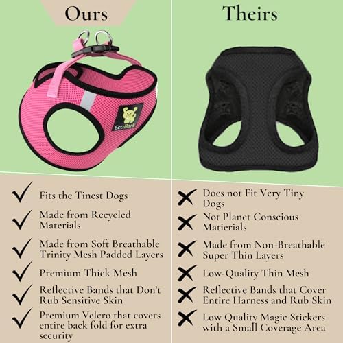 EcoBark Step in Dog Harness, Soft Mesh, Bubblegum Pink, No Choke - Image 3