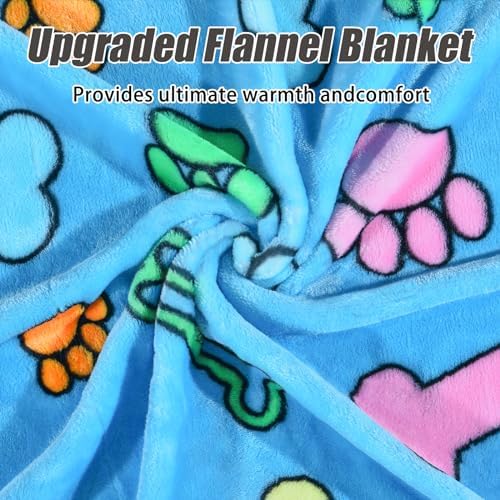 Rezutan Blanket for Large Dogs & Cats Soft Reversible Cute Paw 40"x31" - Image 3