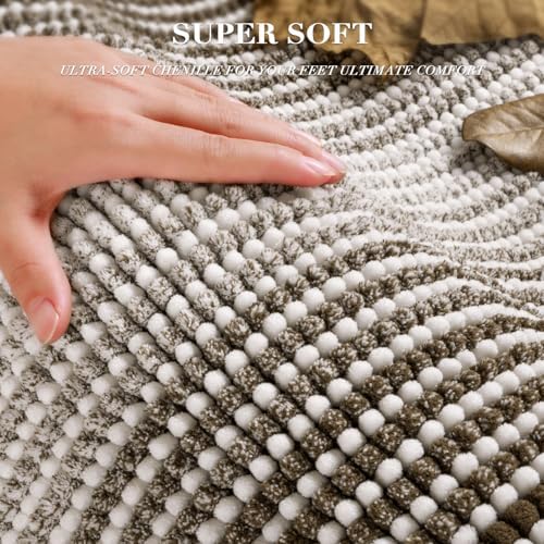 BSICPRO Bathroom Rugs Sets 2 Piece, Non Slip Striped Bath Mats - Image 2