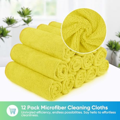 HOMEXCEL Yellow Microfiber Cleaning Cloth, Microfiber Towels - Image 5